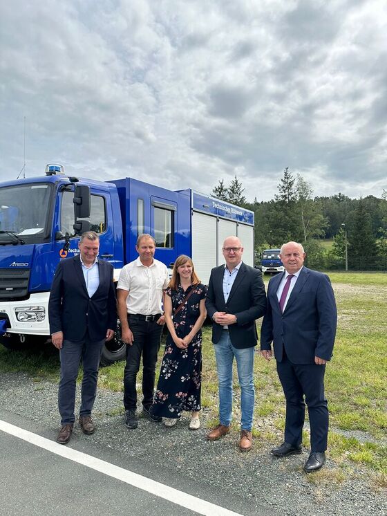 GF Binz Carsten Bothmann und Vertriebsleiter Matthias Quickert, Juliane Pfeil und Henning Homann